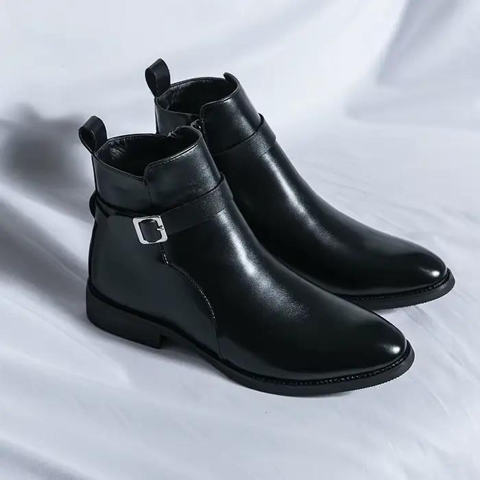 Mocassins en Cuir de Marque de Luxe pour Homme, Chaussures Respirantes, à Enfiler, Solides, Formelle