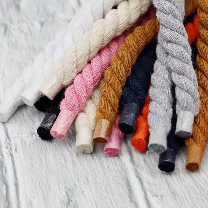 1 paire de lacets ronds colorés 1CM plus épais coton lacet course baskets lacets 100/120/140/160CM b