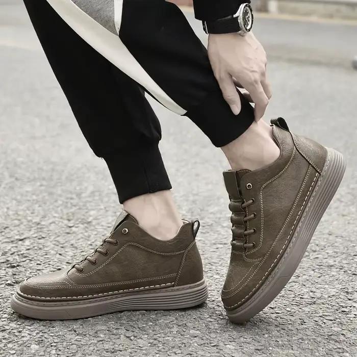 Hommes hauteur interne augmentant Oxford chaussures chaussures en cuir décontractées mode hauteur in