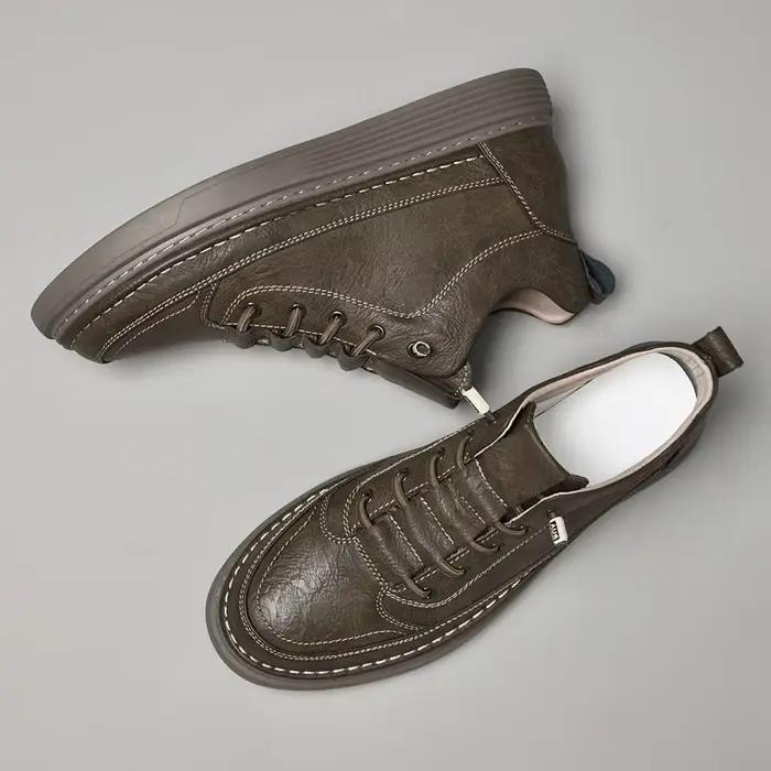 Marque peau de vache en cuir véritable rehaussant chaussures ascenseur chaussures hauteur augmenter 