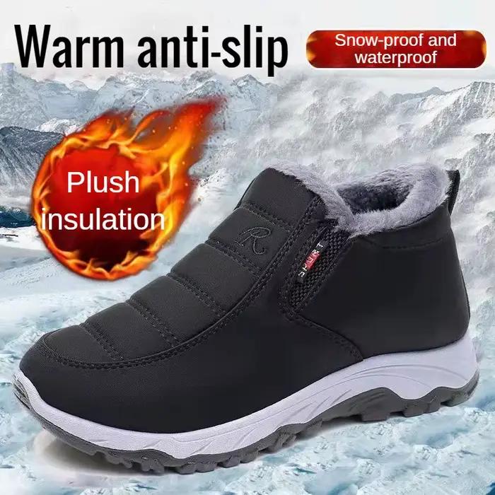 ​ Chaussures pour hommes automne hiver décontracté coton chaud résistant à l'usure semelle épaisse a
