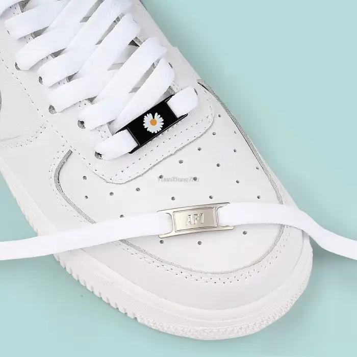 1 ensemble AF1 boucle + lacets Sneaker chaussures lacets chaussures accessoires Original AF1 blanc n