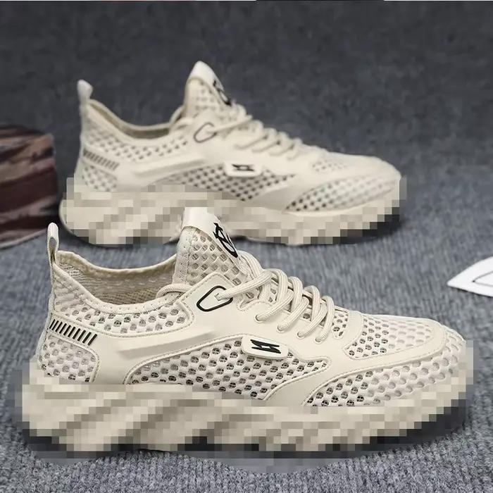 Chaussures de randonnée aquatique pour hommes à bout rond, en maille ajourée respirante, séchage rap