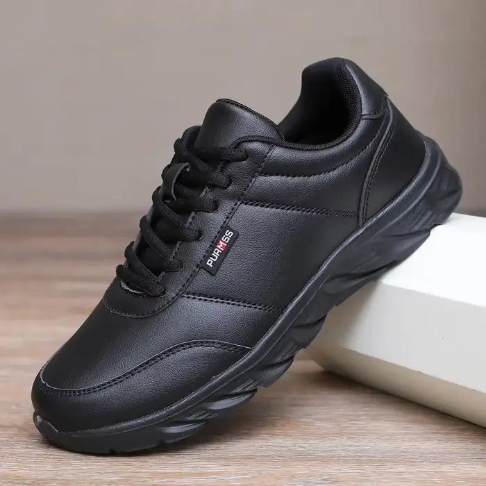 Nouveaux hommes baskets mode cuir hommes chaussures décontractées en plein air Jogging chaussures d'