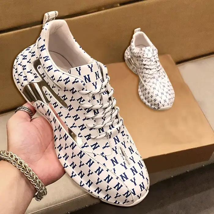 Baskets de sport pour hommes de marque, à imprimé mode, décontractées, respirantes, à lacets, de lux