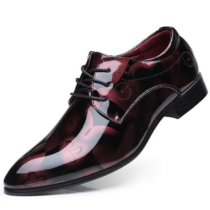 Chaussures Oxford de luxe pour hommes, motif floral rétro, chaussures provoqué pour hommes, chaussur