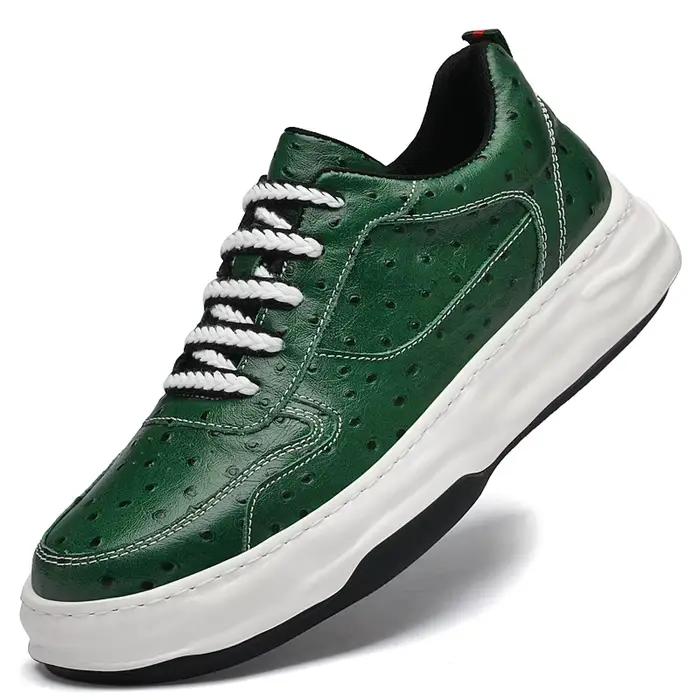 Vente chaude hommes chaussures de randonnée Europe amérique à semelles épaisses à la mode vert homme