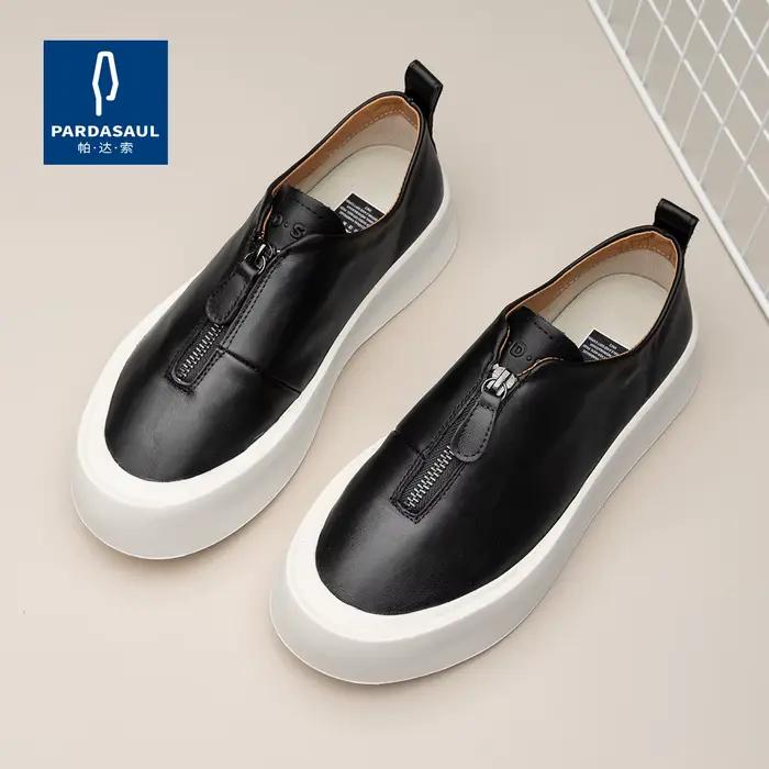 Le Fu-Chaussures en cuir décontractées One Step, Souples, Astronomiques, Tête Ronde, Paresseux, Nouv