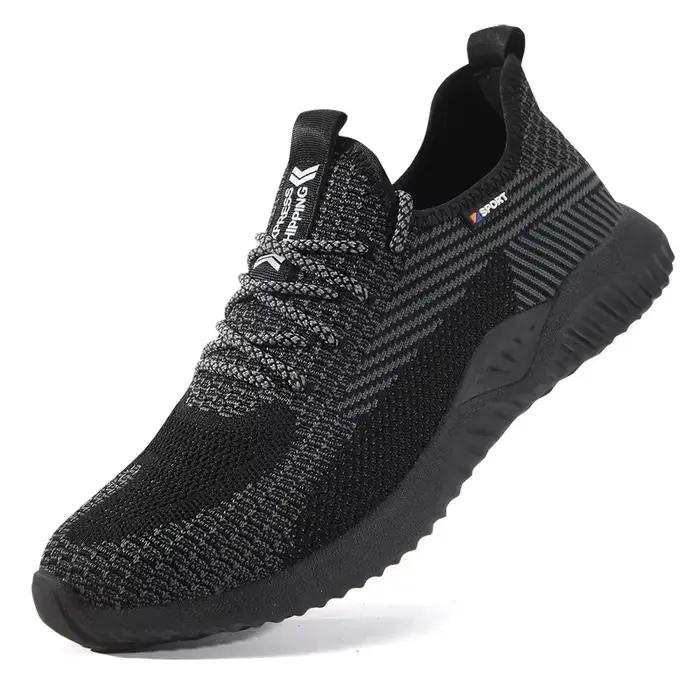 Chaussures de sécurité légères pour hommes, baskets de travail de sécurité respirantes avec bout en 