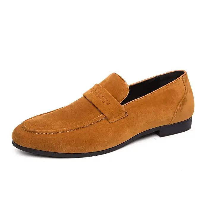 Chaussures Oxfords en Cuir Suédé pour Homme, Mocassins Décontractés, à Enfiler, de Luxe, pour Bureau