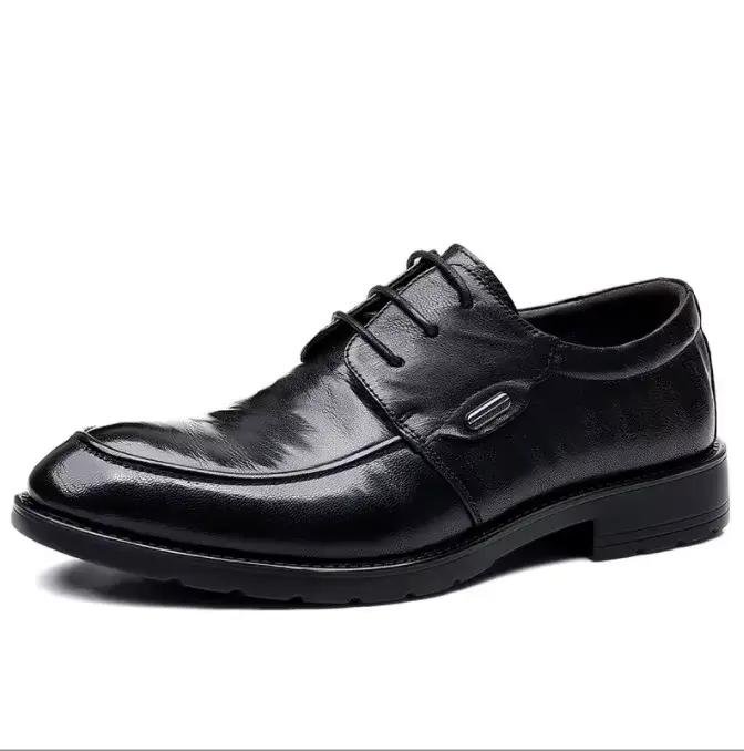 Chaussures habillées pour hommes en cuir véritable, style Oxford et mocassins, pour affaires et occa