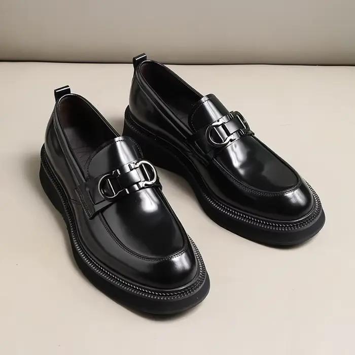 Mocassins Dacou haut de gamme pour hommes, chaussures d'affaires décontractées en cuir véritable, ch