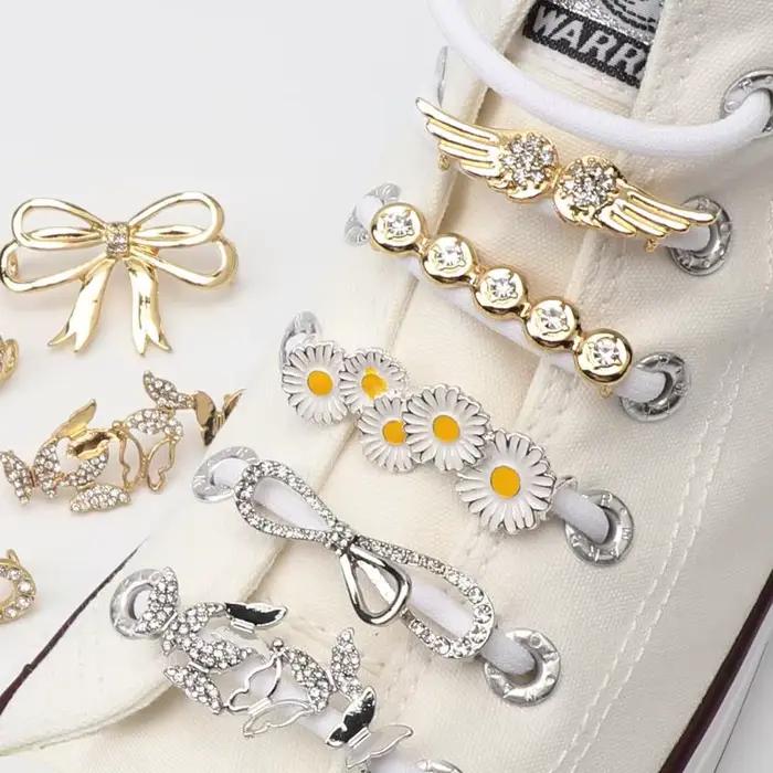 Lacets Clips décorations breloques strass chaussures breloques Faux bijoux baskets fille cadeau bric