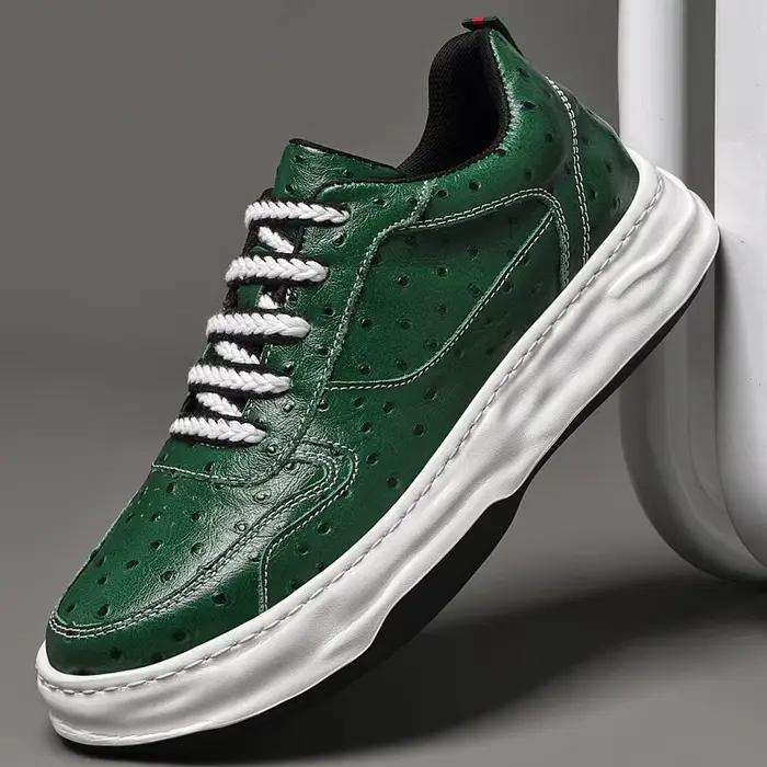 Vente chaude hommes chaussures de randonnée Europe amérique à semelles épaisses à la mode vert homme