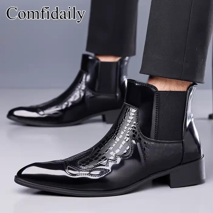 Bottes Chelsea pour hommes, style britannique, tendance de la mode, confortables, antidérapantes, en