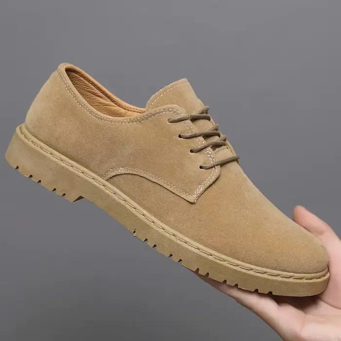 Marque de luxe hommes chaussures décontractées noir hommes chaussures en cuir mode à lacets plate-fo