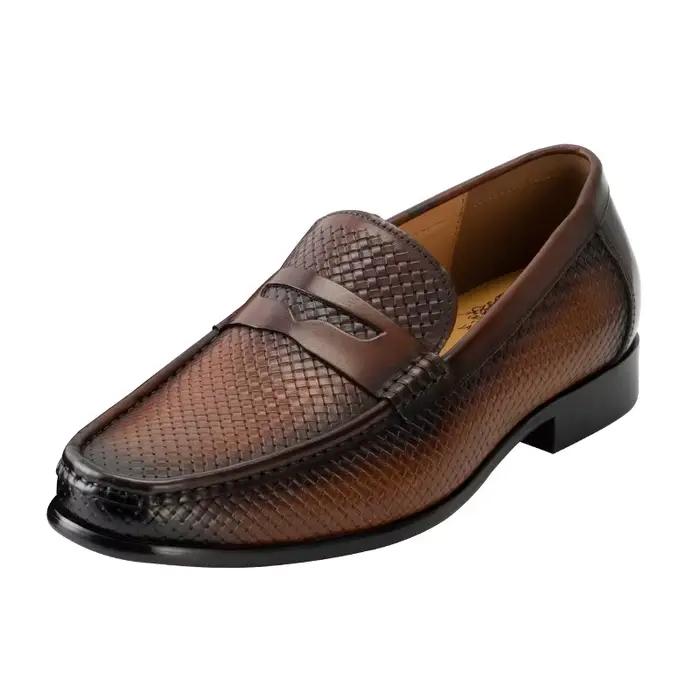 Chaussures en cuir pour hommes, marque de luxe, 2025, mocassins décontractés à enfiler, formels, ita