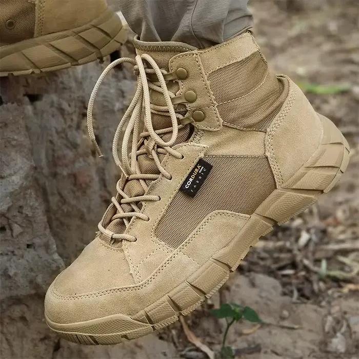 KIICEILING 208D, cuir de vache, bottes pour hommes, bottes tactiques de combat dans le désert, chaus