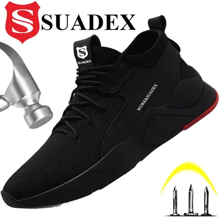 SUADEX hommes chaussures de sécurité de travail embout en acier Anti-écrasement Anti-crevaison botte