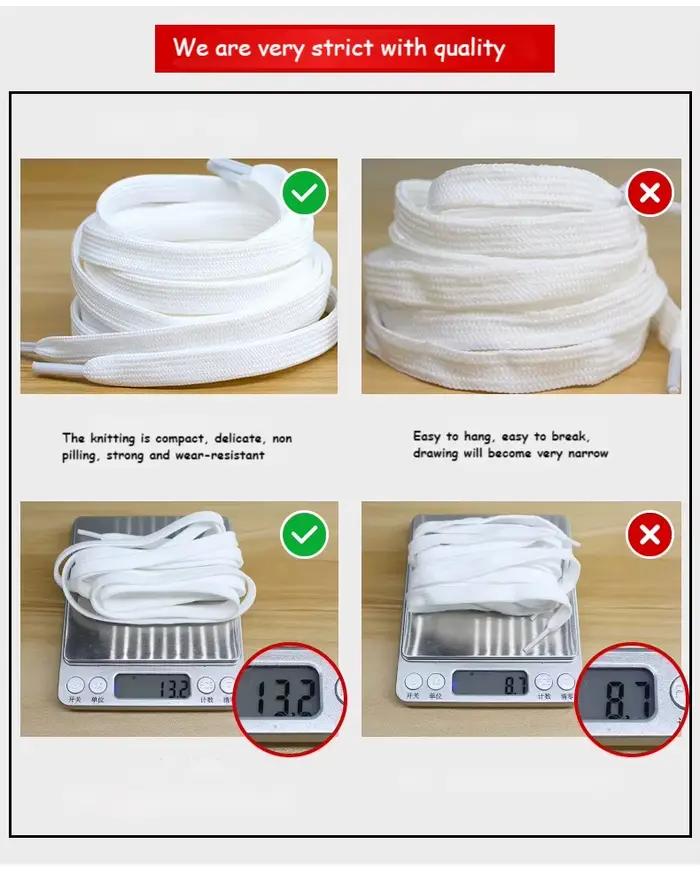 1 paire de lacets classiques blanc noir lacets plats lacets de chaussures de haute qualité pour bask