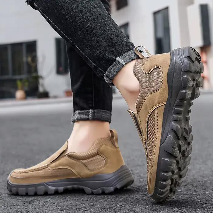Chaussures décontractées pour hommes, style mocassins, simples, respirantes, confortables, pour le p