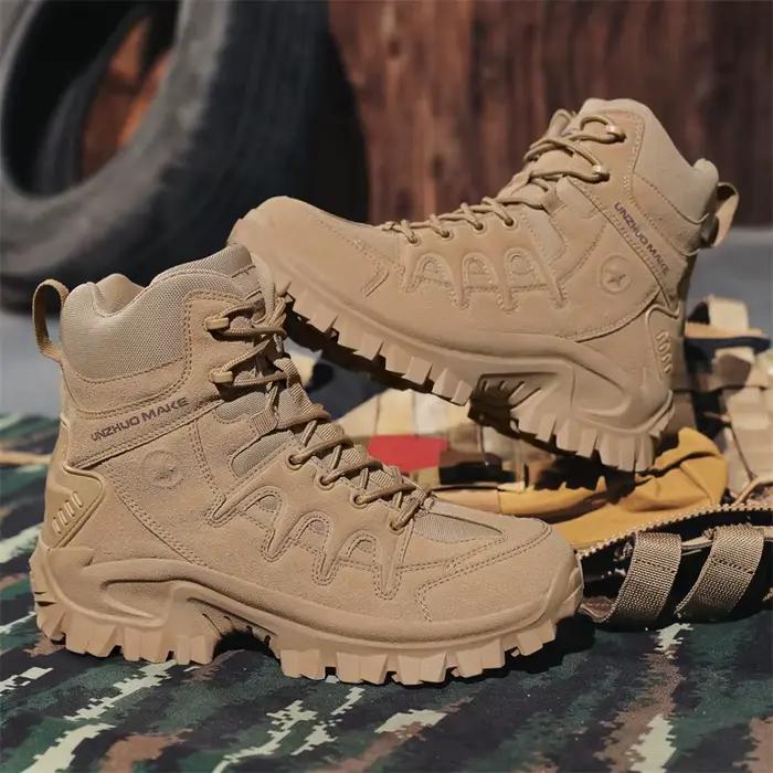 Nouveaux hommes bottes tactiques bottes militaires confortables chaussures de randonnée en plein air