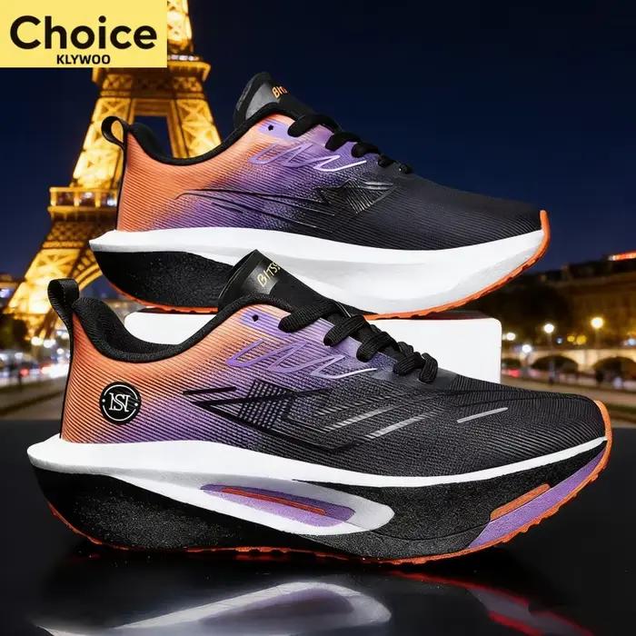 Chaussures de course à pied avec plaque en carbone, professionnelles pour marathon, respirantes, lég