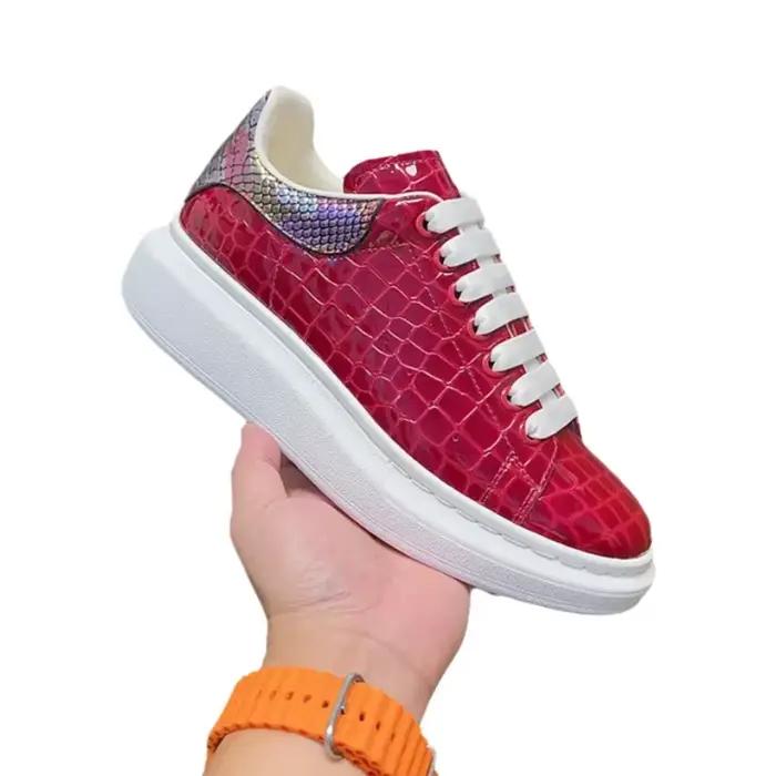Mocassins à plateforme en cuir véritable pour hommes, baskets décontractées, marron, marque de luxe,