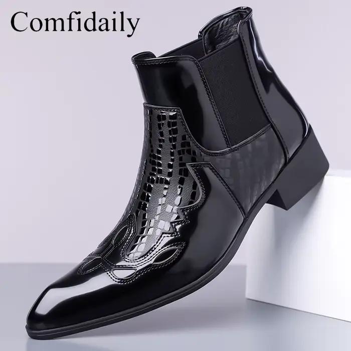 Bottes Chelsea pour hommes, style britannique, tendance de la mode, confortables, antidérapantes, en