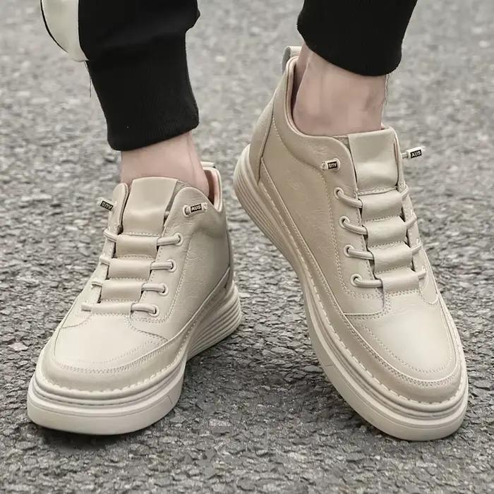 Hommes hauteur interne augmentant Oxford chaussures chaussures en cuir décontractées mode hauteur in