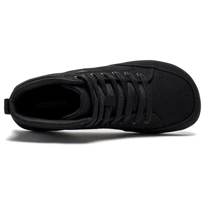 HOBIBEAR chaussures mi-hautes pieds nus unisexe boîte à bout large baskets en toile zéro goutte à la