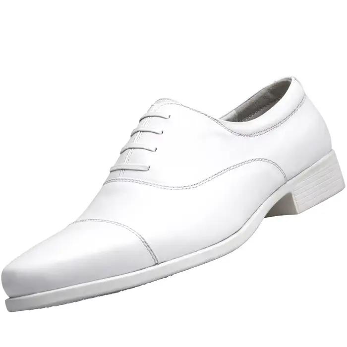 Chaussures Oxford pour hommes de haute qualité, chaussures habillées blanches pour hommes, chaussure