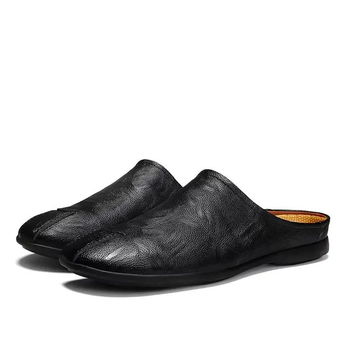 Mocassins en Cuir group pour Homme, Mules Confortables, Chaussures Italiennes, Décontractées, pour l