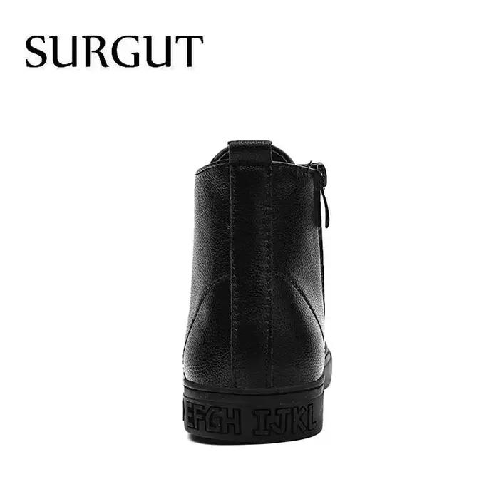 SURGUT 2026 mode nouveau automne hiver hommes bottes décontracté moto bottes en cuir fendu confortab