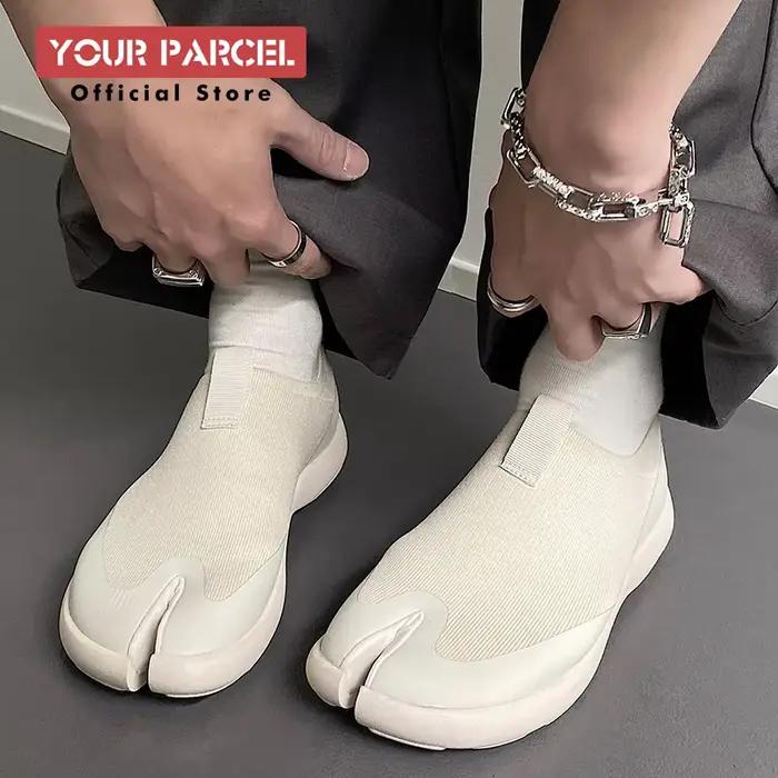 Chaussures Tabi pour hommes, nouvelle collection d'été, respirantes, en tricot, à bout fendu, décont