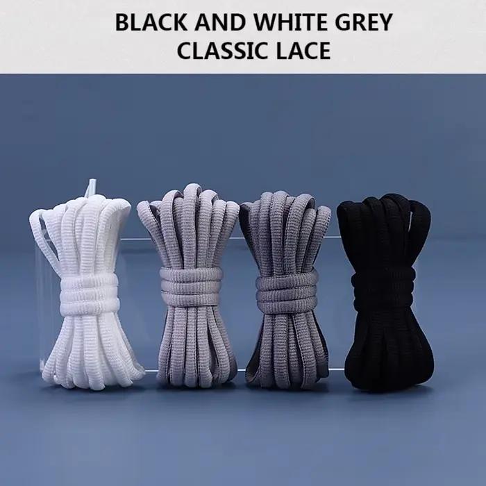 Lacets de chaussures de basket ovales classiques, lacets athlétiques demi-ronds, lacets de baskets d