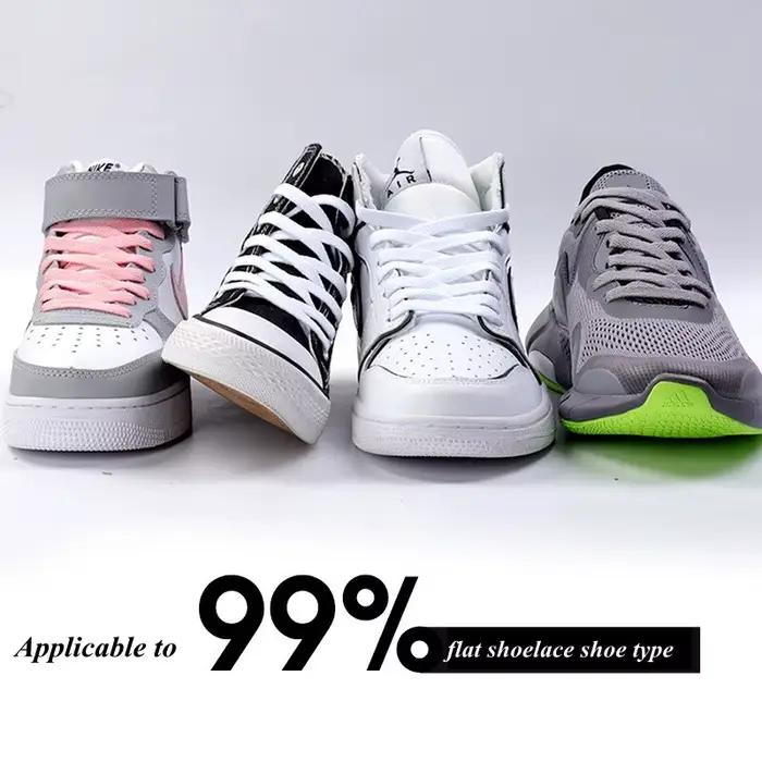 1 paire AF1/AJ lacets pour baskets lacets de chaussures plates classiques blanc noir lacet en toile 