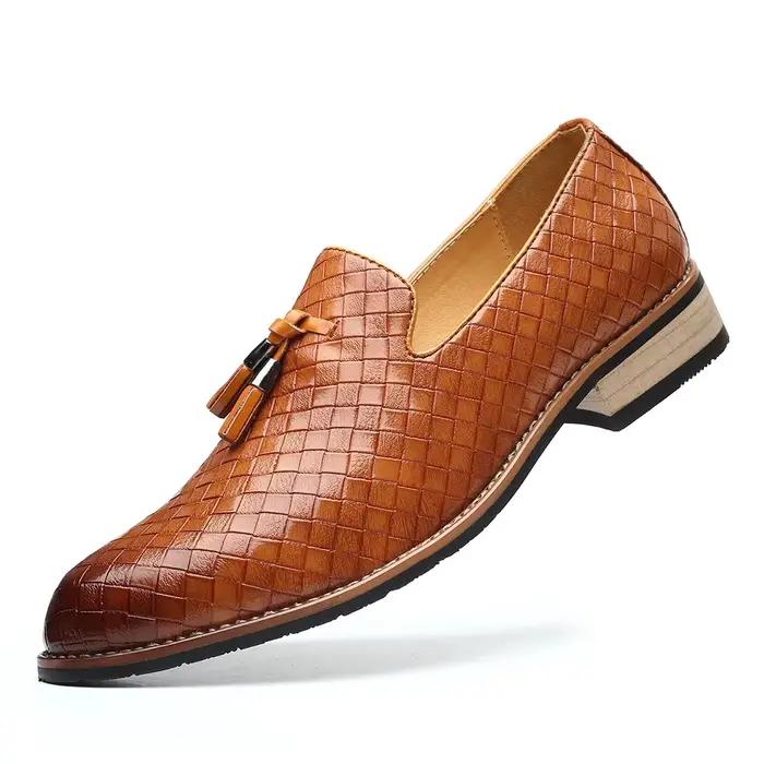 Hommes chaussures décontractées de luxe automne mocassins en cuir chaussures habillées de bureau hom