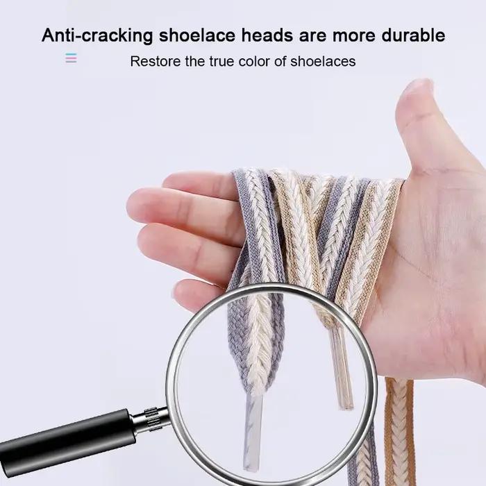 Lacets d'oreille de blé plat pour baskets torsadées tresses guimauve lacet coloré toile de coton tis