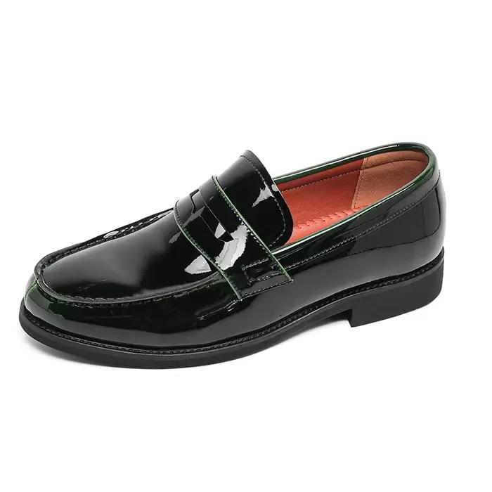 Chaussures Oxford décontractées pour hommes, en cuir véritable, chaussures de travail pour hommes, c