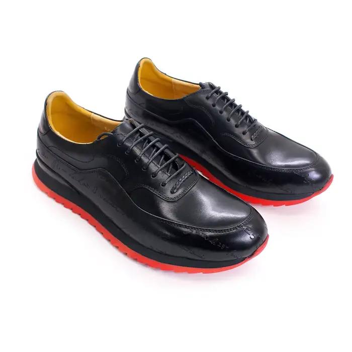 Baskets en cuir véritable à lacets pour hommes, chaussures rehaussées faites à la main, chaussures d
