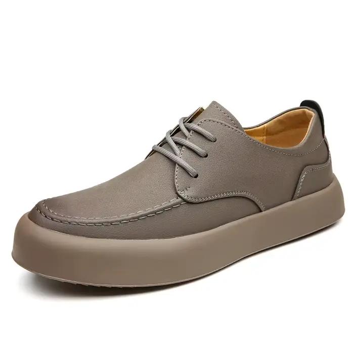Chaussures décontractées brogues pour hommes 2026, en cuir véritable, bottes de travail, baskets déc