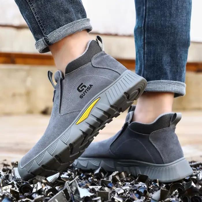 Bottes de sécurité pour hommes, chaussures de sécurité pour soudeurs, chaussures de sécurité anti-éc
