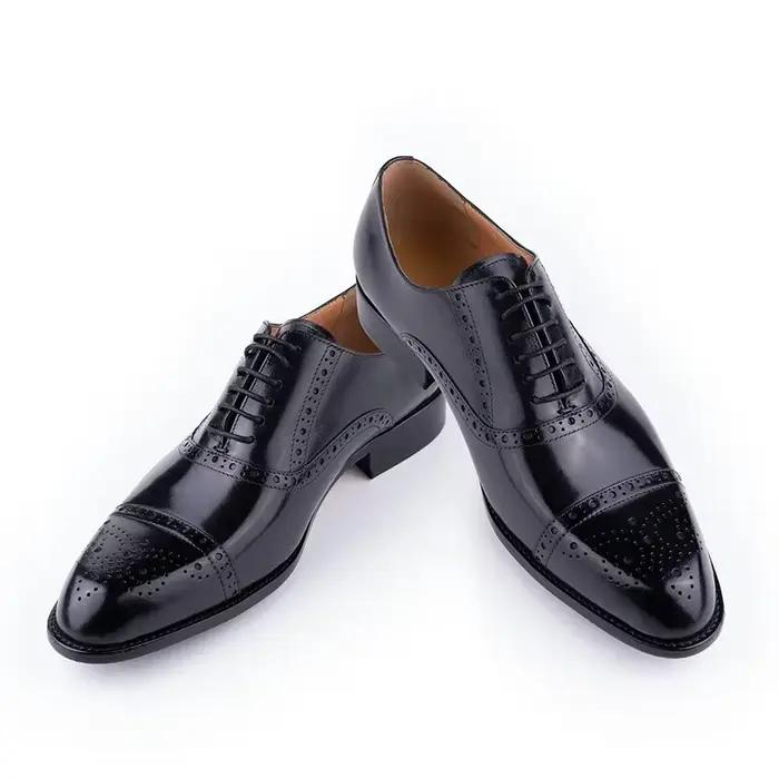Chaussures de mariage Oxford en cuir véritable italien pour homme |   Chaussures Homme de Luxe |   C