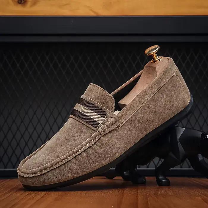 Mocassins en Daim pour Homme, Chaussures de Marche Confortables et Décontractées, de Haute Qualité, 