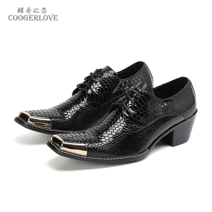 Coogerlove – chaussures en cuir à bout pointu pour hommes, Style italien, à enfiler, Oxfords, pour f