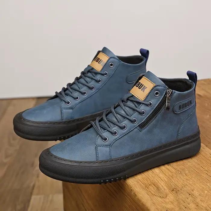 Chaussures pour hommes Nouvelle mode Chaussures décontractées à la mode à lacets Légères Mid-Top Cha