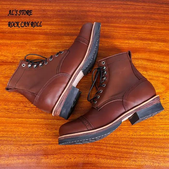 Bottes XW400 RockCanRoll de qualité supérieure, taille 35-52, fabriquées à la main, cousues Goodyear