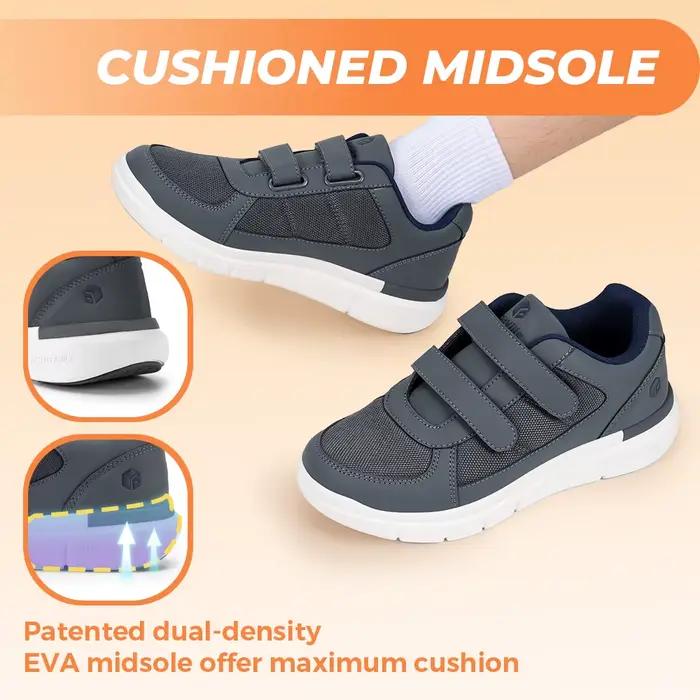 FitVille chaussures pour diabétiques pour hommes largeur Extra large chaussures pour personnes âgées