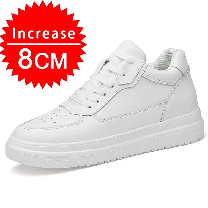 Baskets décontractées pour hommes, chaussures rehaussantes de 8cm de hauteur, chaussures d'été respi